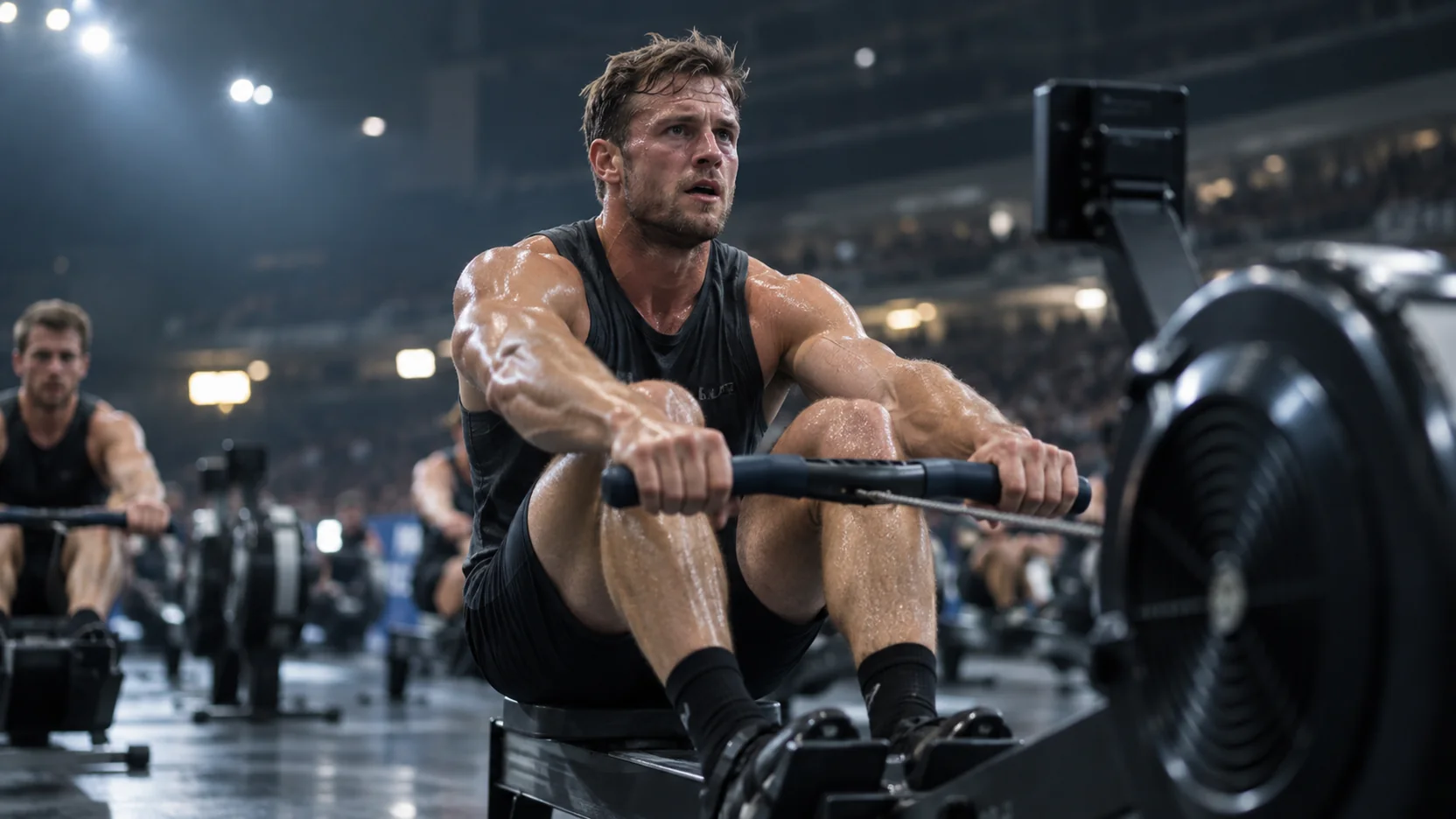 Hybrid athlete working through a conditioning event.